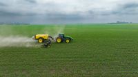 fertilizer Sidedressing nitrogen on 24 rows of corn in one pass. 