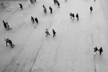 people returning small