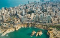 Roads infrastructure Beirut road,aerial view,drone view