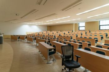 University classroom empty classroom in University of Seoul 
