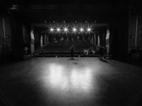 Theater Performance Te Raukura ki Kapiti performing arts centre. The main stage with people coming to look on opening day. 
