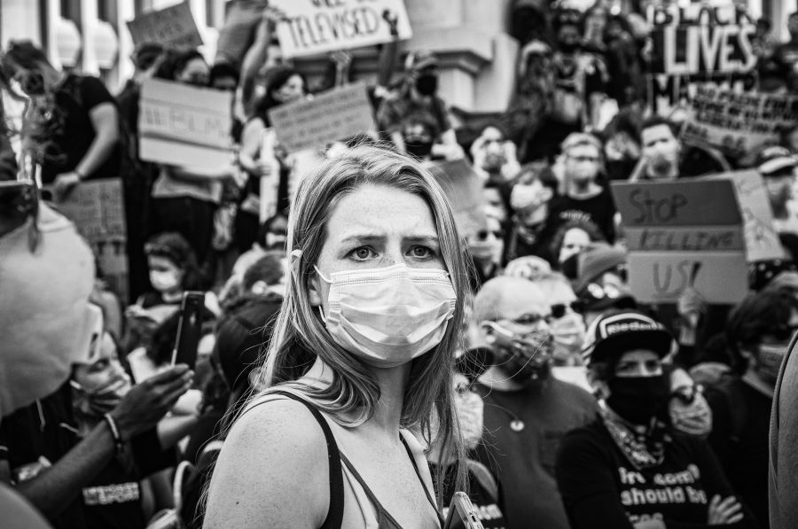 Protest current events,grey,parade