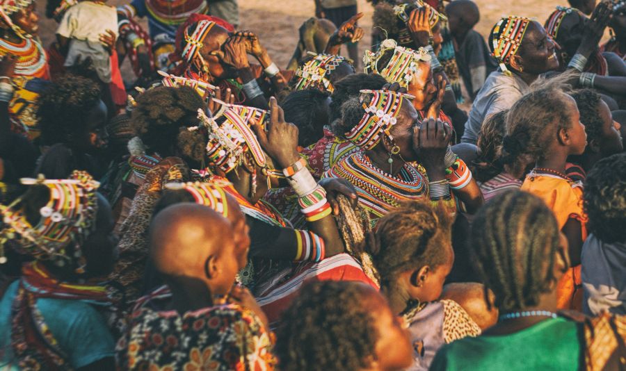 Culture celebration I got a chance to go to Kargi, a remote town in eastern Kenya, home to the Rendille people, who even though are primarily a nomadic people, have some permanent settlements, this being one of them. Kargi is very visually vibrant. The women are covered in ornamental beads and colorful “shuka’s”(traditional robes), and gatherings are literally a sea of color. 