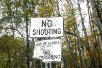 gunshot We came across this sign and thought it to be funny fairbanks,united states,sign