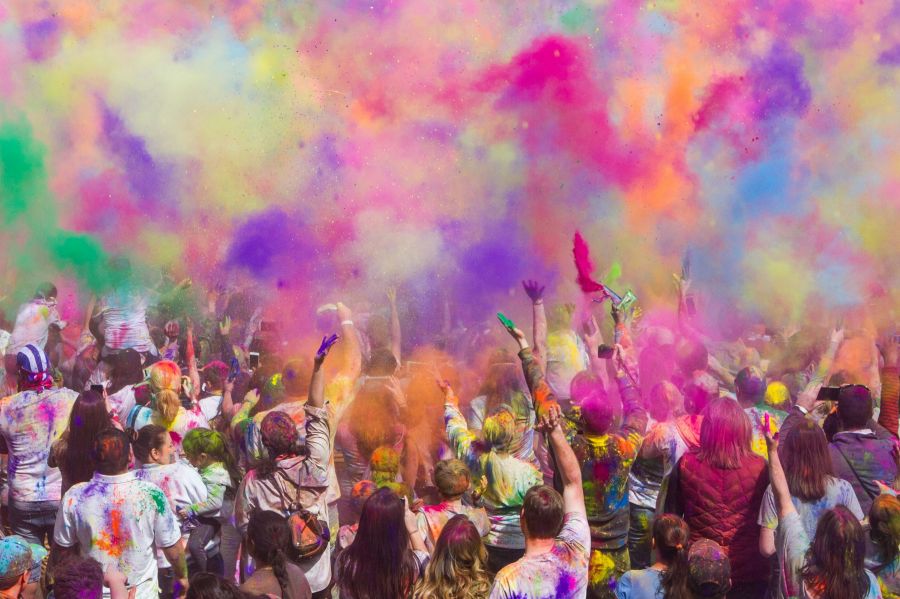 Festival Celebration Holi festival in Spanish Fork, UT. 