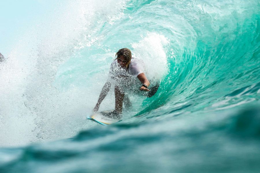 surfing Surfing down a wave 