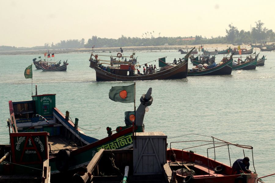 Fishermen protest  Saint Martin-সেন্টমার্টিন Teknaf Bangladesh 