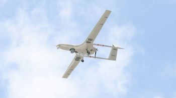 Drone Military Bayraktar TB2 Unmanned Aerial Vehicle. 
