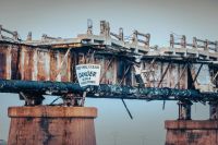 Bridge reconstruction Broken bridges - the old Flagler Railroad Bridge in Florida rust,rejuvenation,breakdown in communication