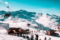 ski resort Val Thorens blue,sky,sunny