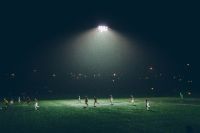 Football Supporter Soccer at night football,sport,soccer