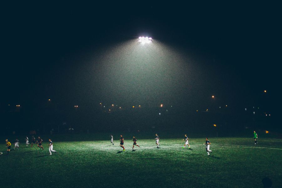 Football Supporter Soccer at night football,sport,soccer