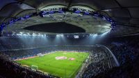 Rugby fans Well lit soccer stadium hamburg,football,soccer