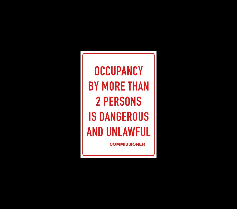Emergency repair Cities to Ban Gatherings, Nonessential Workers to Stay Home. signage,unlawful,illegal
