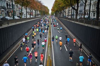 Marathon Brussels marathon runners 