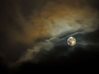 Cloudy Windy  moon,night,astronomy