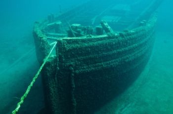 shipwreck archaeology Shipwreck of the schooner E. B. Allen sunk by collision.