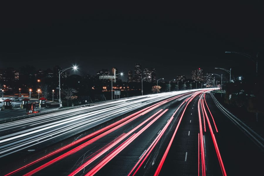 Time lapse Traffic on Lakeshore Drive bag,lens,nikon