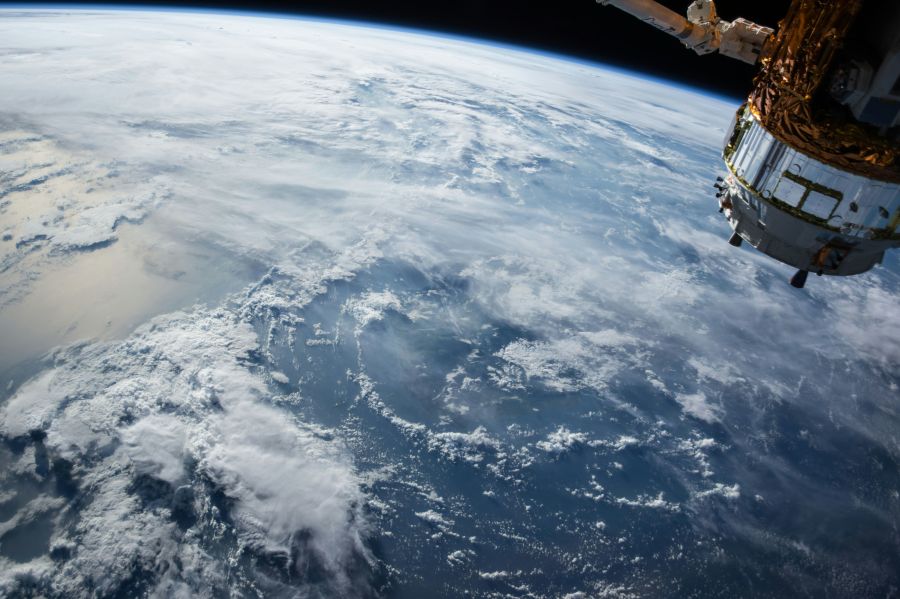 Earth Ocean clouds seen from space 