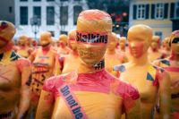Domestic violence Stalking - November 25 is the international day against domestic violence. This photo was taken in Bonn, displaying the work of an artist. stalking,stalker,domestic assault