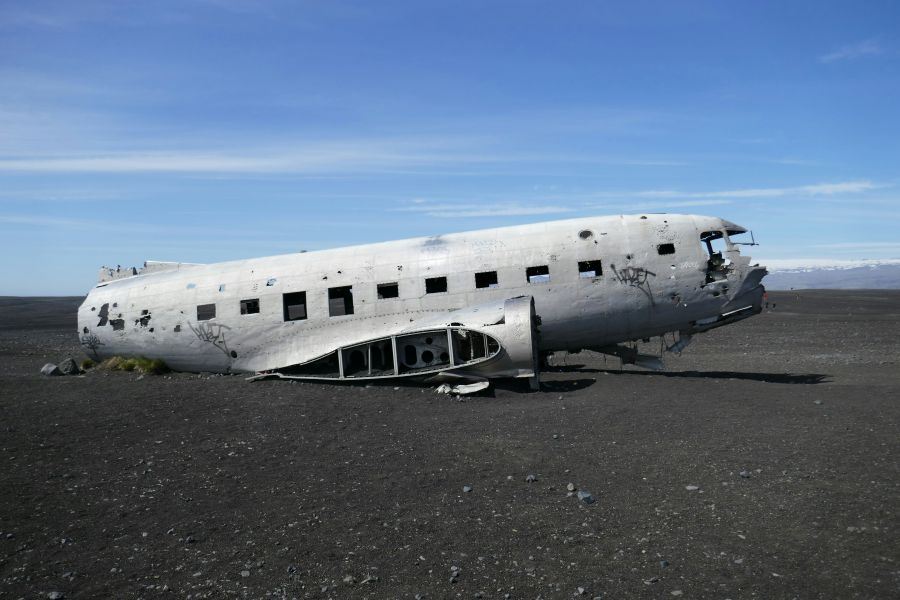 Airplane crash Plane Wreck iceland,airplane,grey