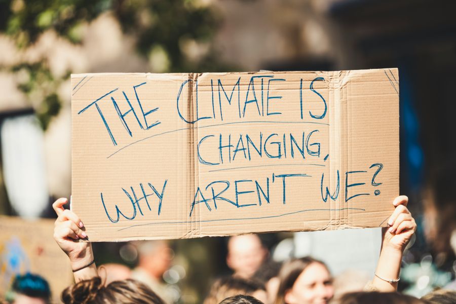 Environmentalists Strategy THE CLIMATE IS CHANGING, WHY AREN'T WE? Global climate change protest demonstration strike - No Planet B - 09-20-2019 