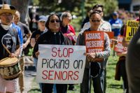 Retirement protest Defend Asian Elders Protest and March 