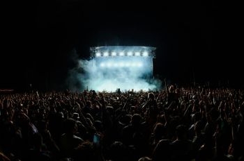 concert crowd Music festival crowd shot, Adelaide