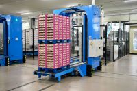 Worker Robot Inside an apple processing company in northern Italy italy,province of bergamo,bergamo