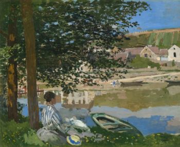 Monet art On the Bank of the Seine, Bennecourt Date: 1868 Artist: Claude Monet French, 1840-1926 https://www.artic.edu/artworks/81539/on-the-bank-of-the-seine-bennecourt