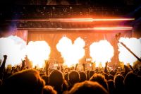 Public transport Fireworks for the performance of Live and Let Die during a Paul McCartney concert in Paris. accorhotels arena,paris,france