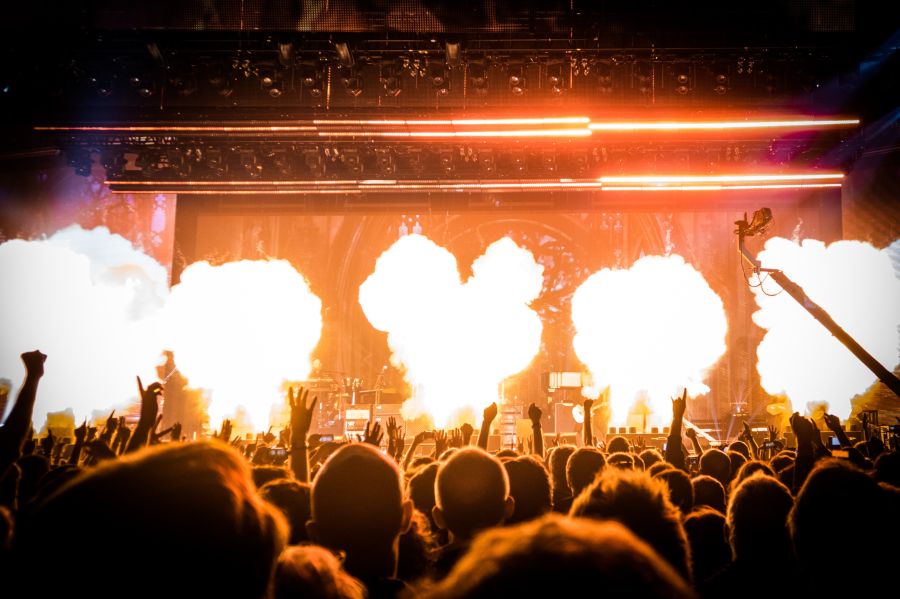 Public transport Fireworks for the performance of Live and Let Die during a Paul McCartney concert in Paris. accorhotels arena,paris,france