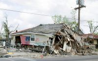 Gel damage Barber Shop located in Ninth Ward, New Orleans, Louisiana, damaged by Hurricane Katrina in 2005. Created 2006 by Highsmith, Carol M. photographer. https://www.loc.gov/resource/highsm.04024/ new orleans,louisiana,storm damage