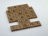 Resilience scrabble, scrabble pieces, lettering, letters, wood, scrabble tiles, white background, words, quote, perseverance, resilience, fortitude, keep going, fall seven times stand up eight, wisdom, never give up, never surrender,  