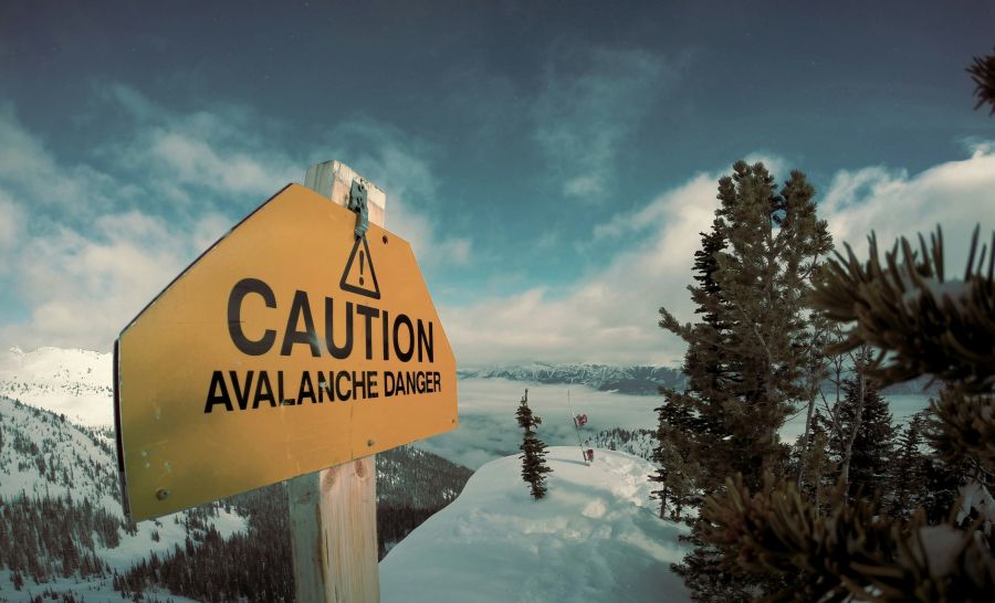 Avalanche Avalanche danger sign 