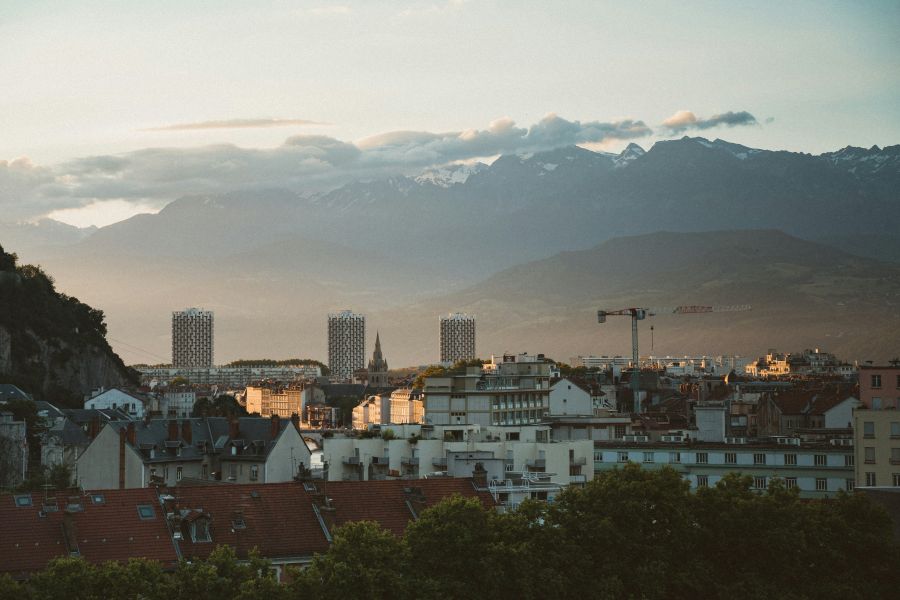 Rugby Grenoble Sunrise in Grenoble by Florian Olivo france,grenoble,city