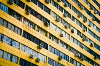 Housing project Apartment Building Yellow Wall 