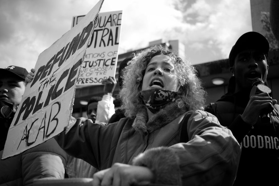 Conflict Anger The people of Manchester break lockdown to join the global Black Lives Matter protests. manchester,uk,protest