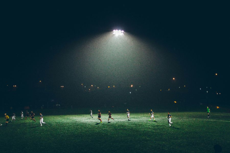 Football team Soccer at night football,sport,soccer