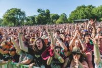 Nature festival Crowd at Riot Fest in Chicago 
