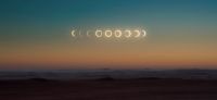 Eclipse Astronomy The Solar Eclipse on the 26th of December 2019. Composite image of the eclipse phases.  