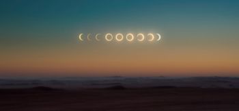 Eclipse Astronomy The Solar Eclipse on the 26th of December 2019. Composite image of the eclipse phases.  