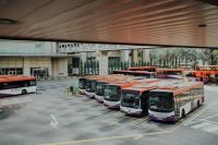 Electric bus  coach,bus,autobus