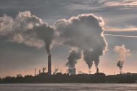 Pollution Industrial winter landscape pollution,grey,building