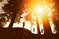 Hiking  hiking,people,sunset