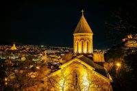 church night Night Tbilisi glows with lights 