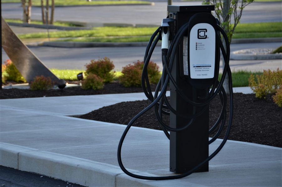 Electric charging EV (Electric Vehicle) charging station 