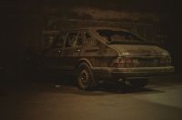Vandalism hate SAAB 900 back light,retro car,vintage car
