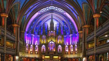 Cathedral Concert La magnifique nef de la Basilique Notre Dame de Montréal.
