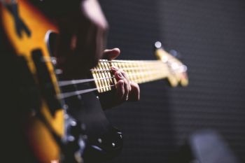 Bass music Blurry bass guitar